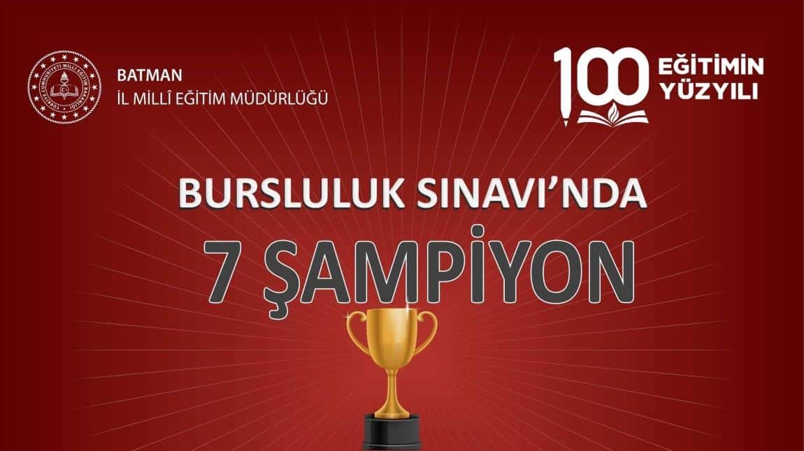 Bursluluk Sınavı'nda Batman'dan 7 Türkiye Birincisi